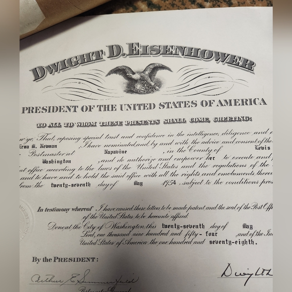 Authentic certificate 1954 - Picture 10 of 10